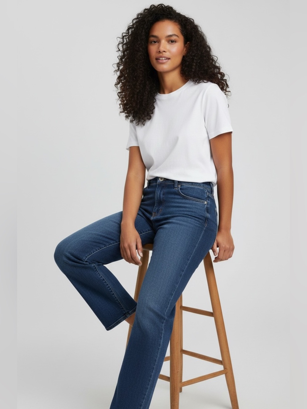 Talbots Dark Blue Straight Jeans 16 High Waisted